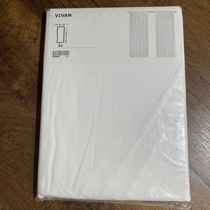 Ikea VIVAN White Curtain Panel Set 2 NEW 57 x 98.5" New Sealed